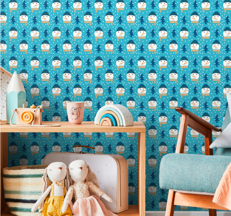 Nordic wallpaper nordic snowscape design - TenStickers