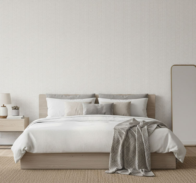 Nordic wallpaper with grey stripes - TenStickers