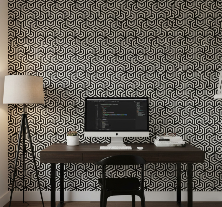 Office wallpaper hypnotic pattern - TenStickers