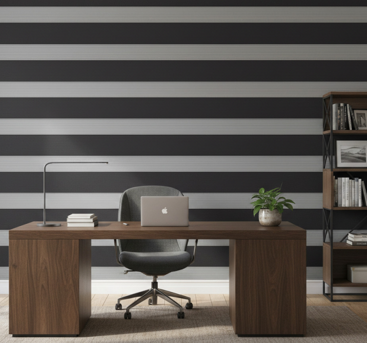 Office wallpaper trendy black sun protection - TenStickers