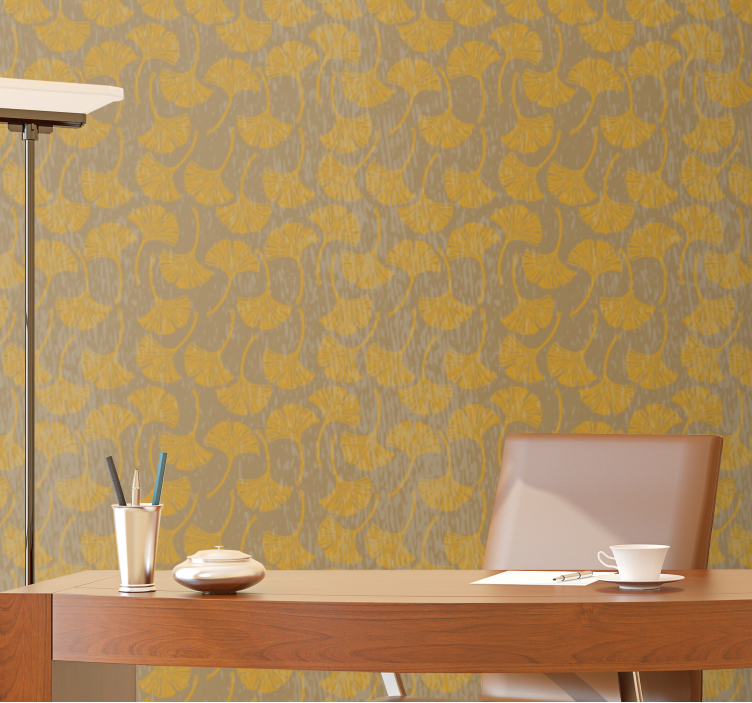 Ornamental flower wallpaper with detailed floral designs - TenStickers