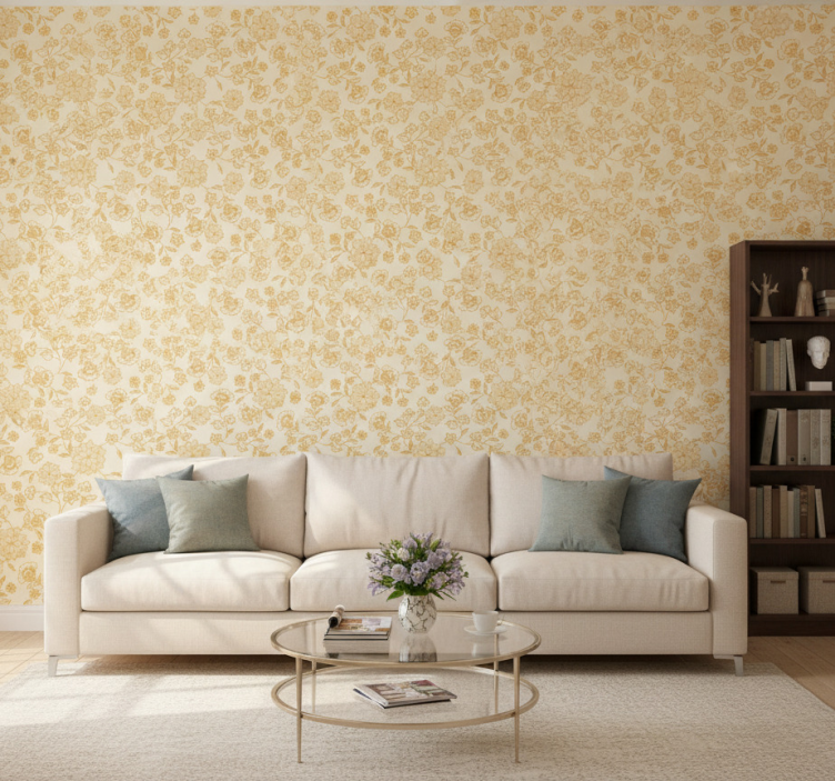 Ornamental wallpaper graceful botanical inspiration - TenStickers