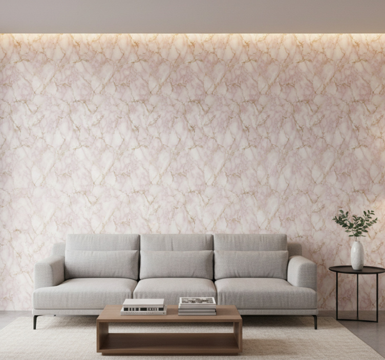 Marble wallpaper with pink effect - TenStickers