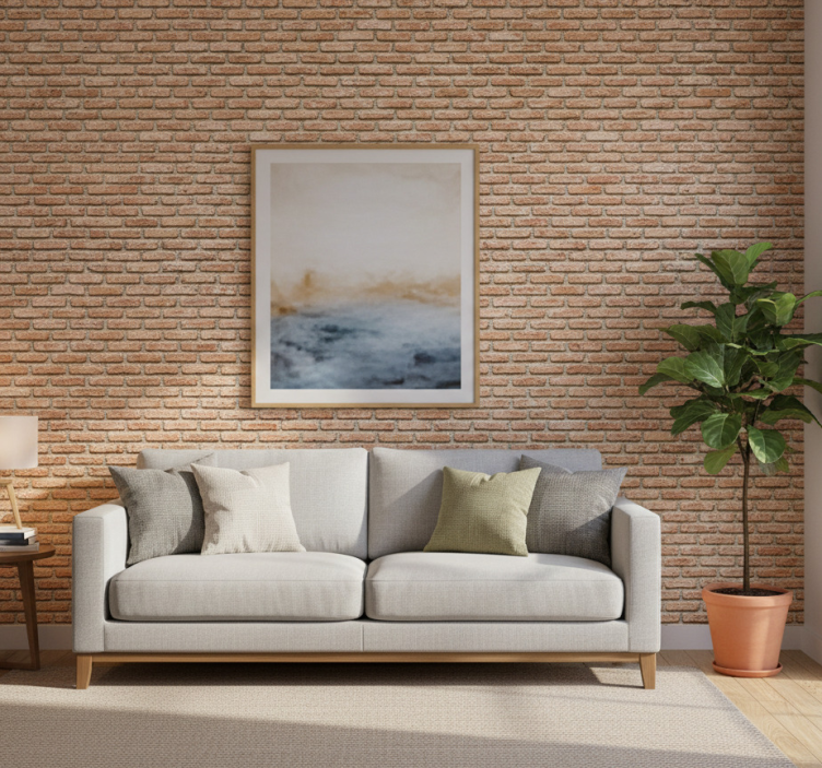 Worn pattern brick wallpaper - TenStickers