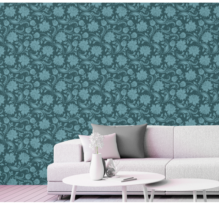 Ornate Flourish Pattern ornamental flower wallpaper - TenStickers