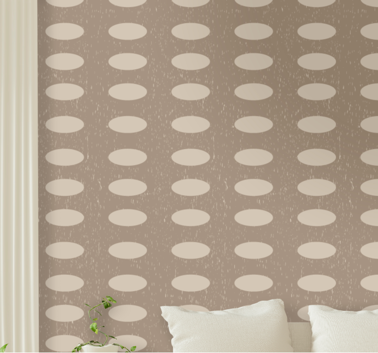 Oval Patterns Design polka dot wallpaper - TenStickers