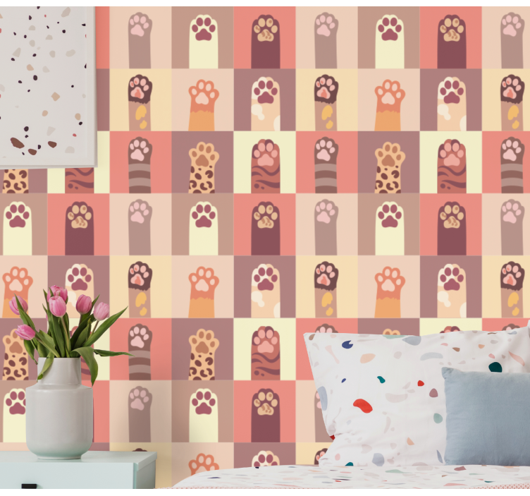 Paw Pattern Array dogs wallpaper - TenStickers