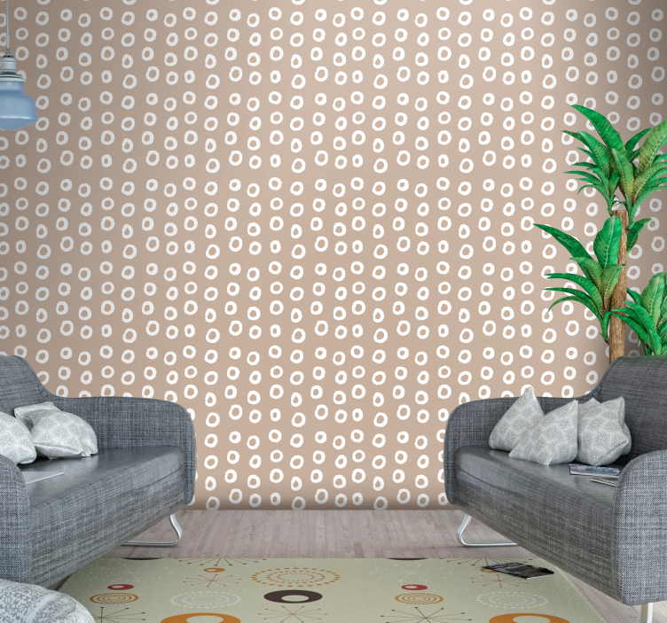 Polka Dot Pattern Wallpaper - TenStickers