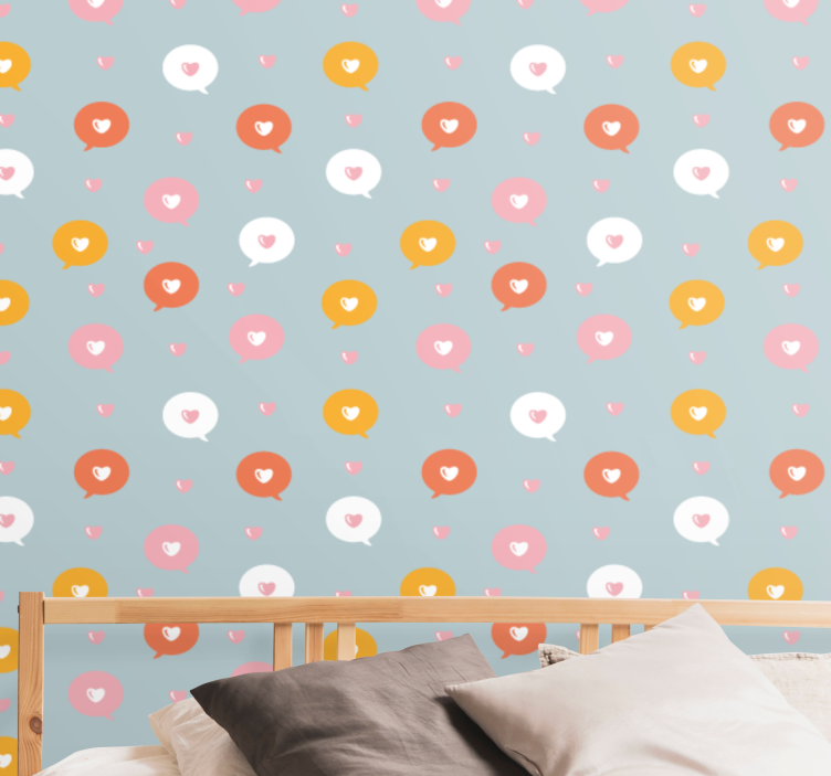 Polka dot wallpaper floral polka pattern - TenStickers