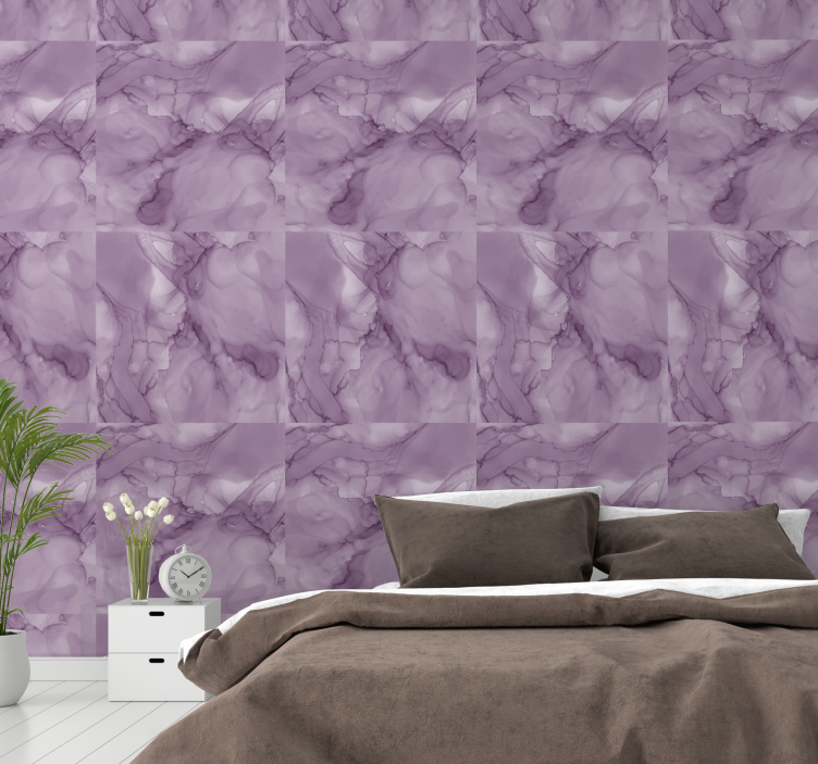 Purple Marble Essence textured wallpaper - TenStickers