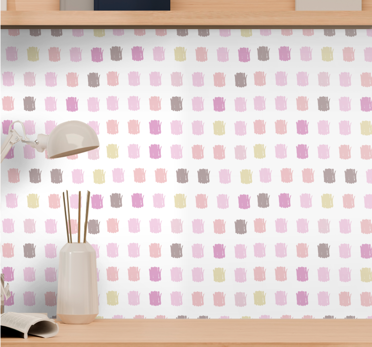 Quadrate Brush Marks square wallpaper - TenStickers