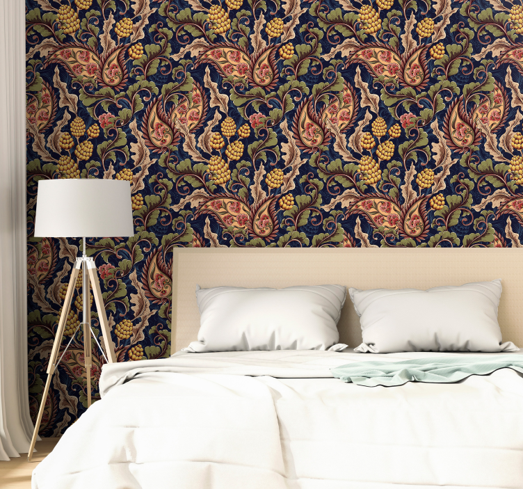 Realistic Paisley Illustration Wallpaper - TenStickers