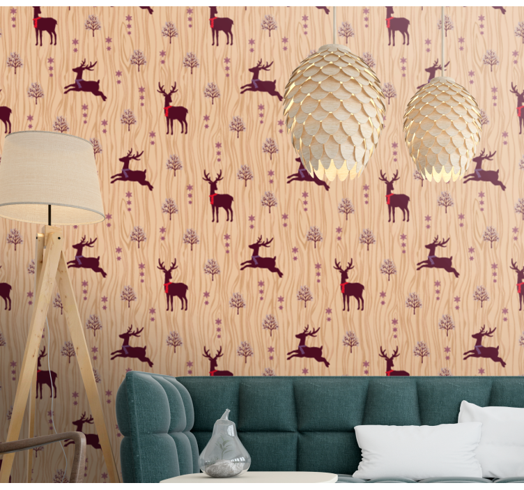 Rustic Forest Fauna animal wallpaper - TenStickers