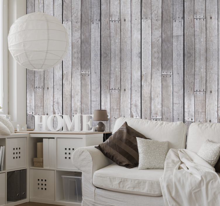 Rustic Timber Panels wood effect  wallpaper - TenStickers