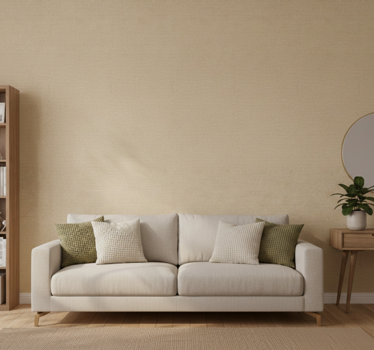 Rustic wallpaper in beige tones - TenStickers