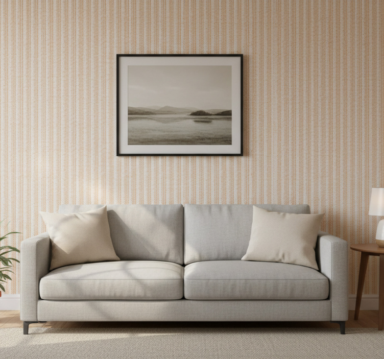 Rustic wallpaper with vertical brown stripes - TenStickers