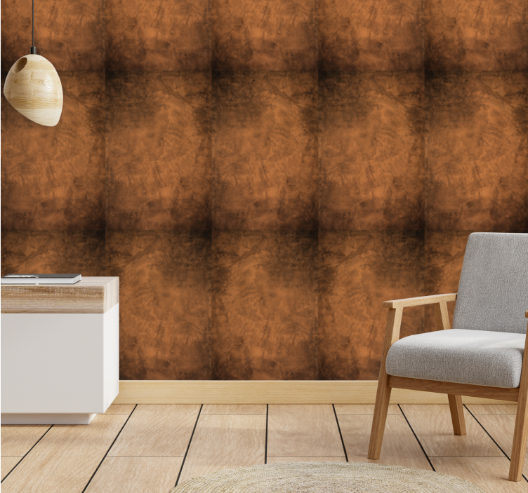 Rustic brown wood effect wallpaper - TenStickers