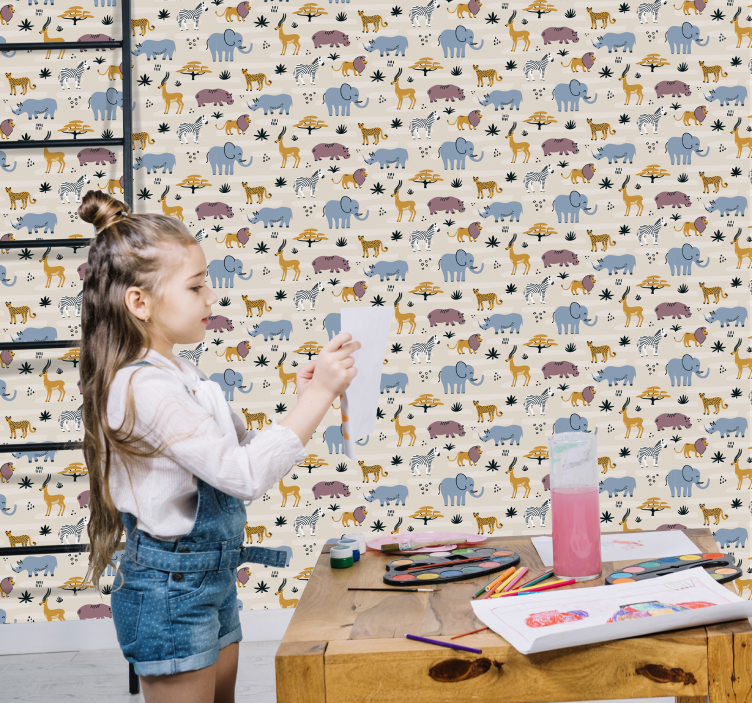 Safari Animal Collection animal wallpaper - TenStickers