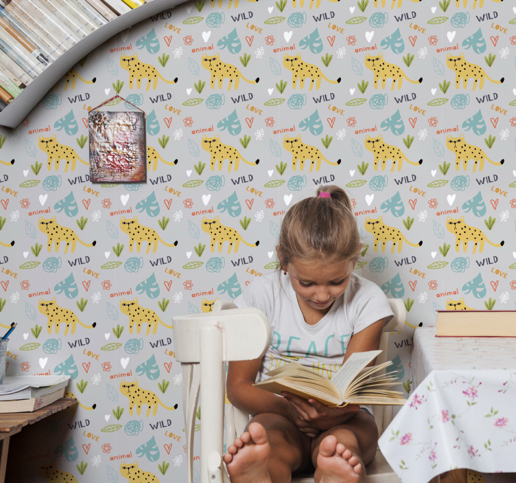 Safari Motif Ensemble animal wallpaper - TenStickers