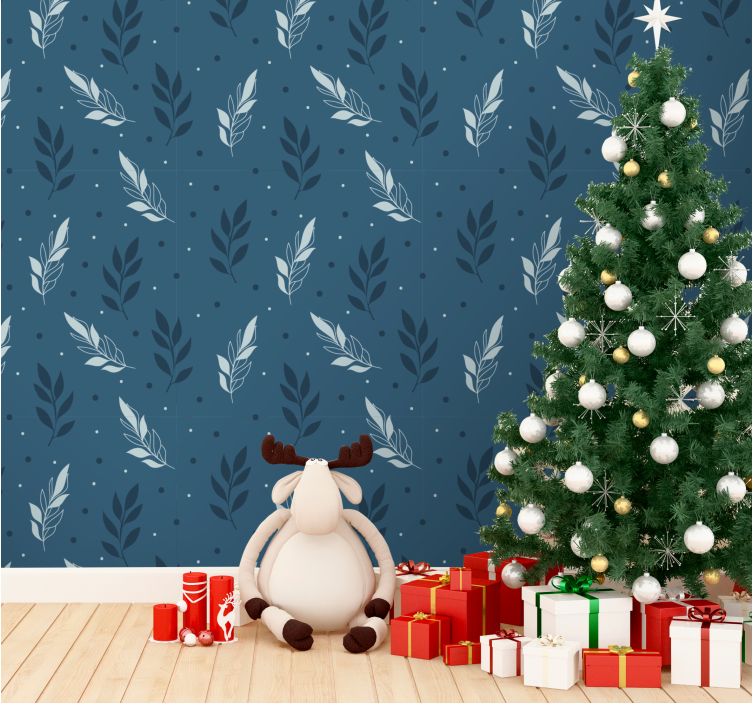 Seasonal Foliage christmas wallpaper - TenStickers