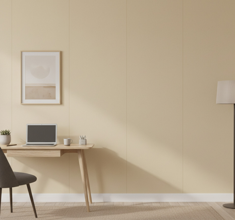 Simple beige office wallpaper - TenStickers