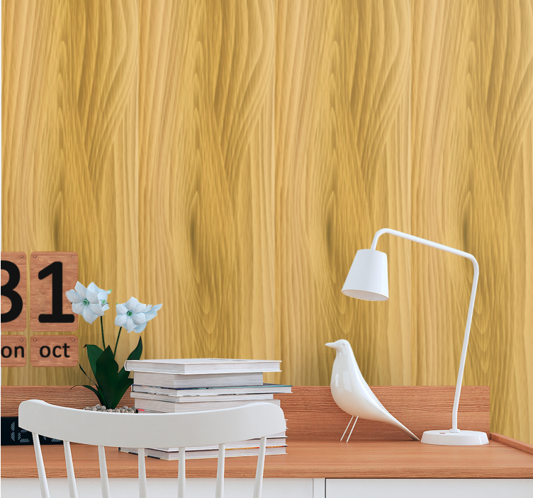 Simulated Woodgrain wood effect  wallpaper - TenStickers