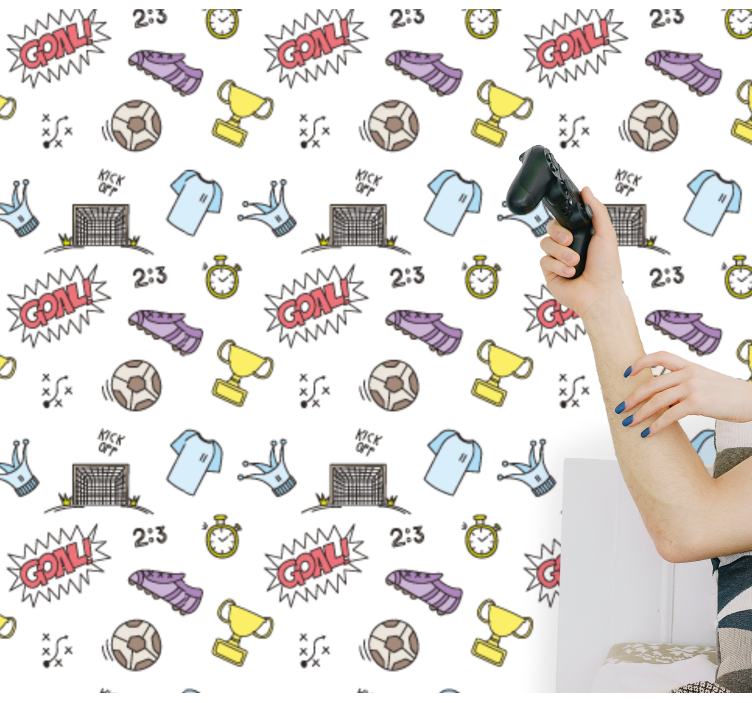 Soccer Fun Theme nursery wallpaper - TenStickers