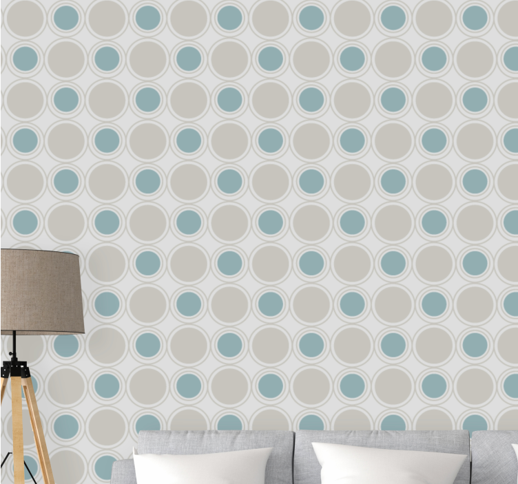 Soft Circular Shapes polka dot wallpaper - TenStickers