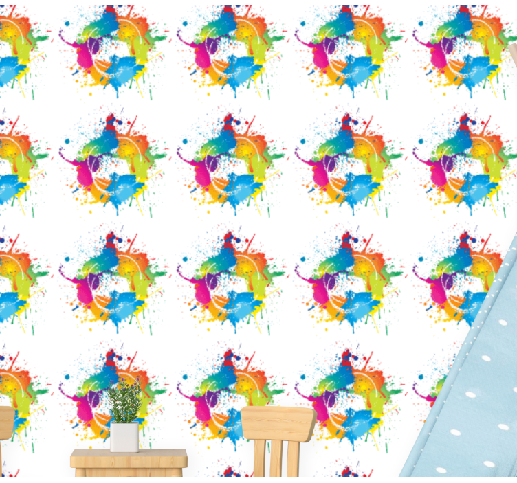 Splatter Paint Effect art wallpaper - TenStickers