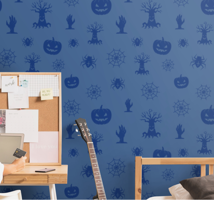 Spooky Motifs halloween wallpaper - TenStickers