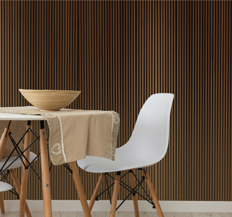 Striped Brown Texture textured wallpaper - TenStickers