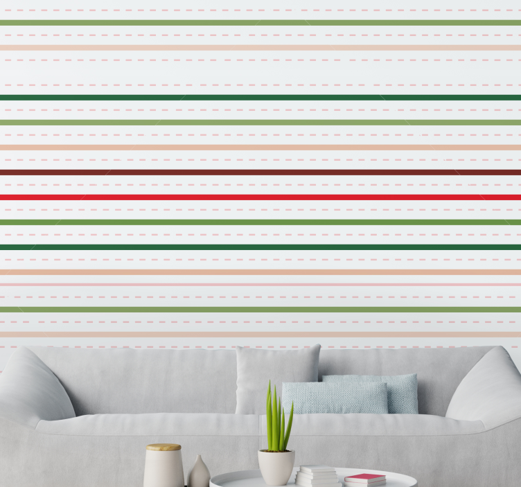 Striped Interior Pattern horizontal wallpaper - TenStickers