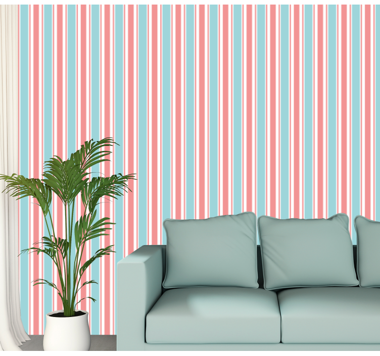 Striped Seamless Pattern vertical stripe wallpaper - TenStickers