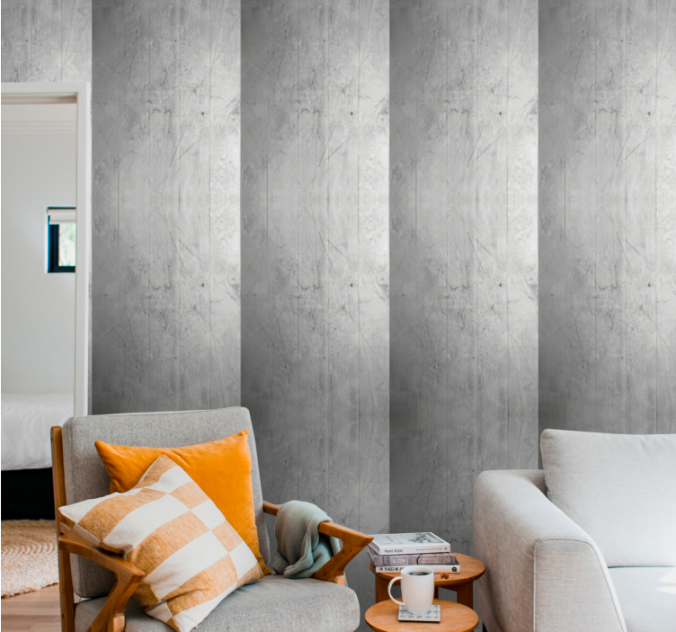 Textured Gray Panels concrete wallpaper - TenStickers