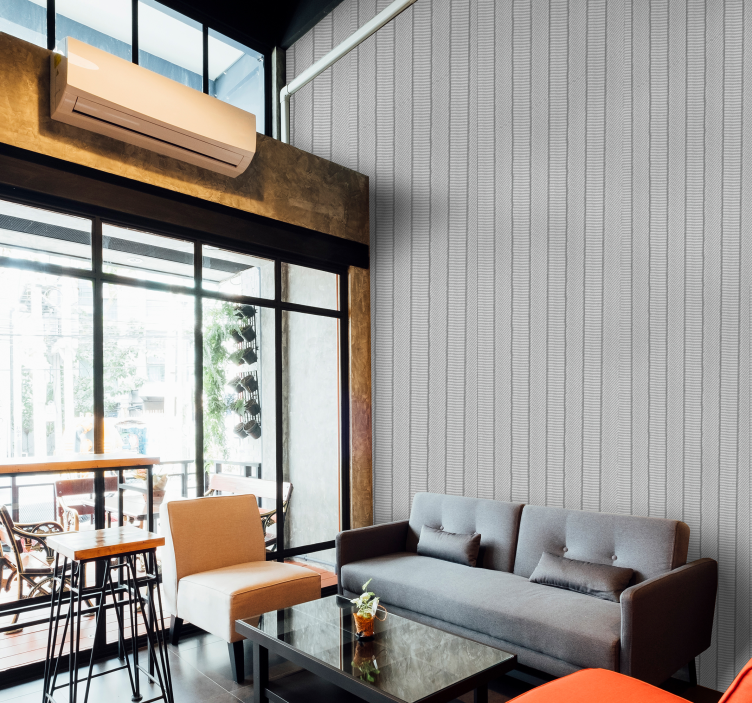 Textured Gray Pattern vertical stripe wallpaper - TenStickers