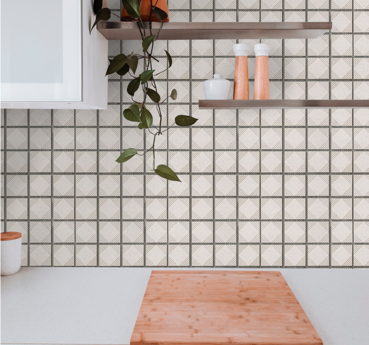 Textured Grid Layout tile wallpaper - TenStickers