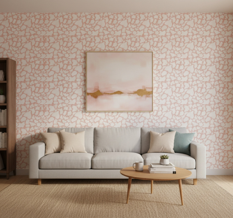 Textured pink animal wallpaper - TenStickers