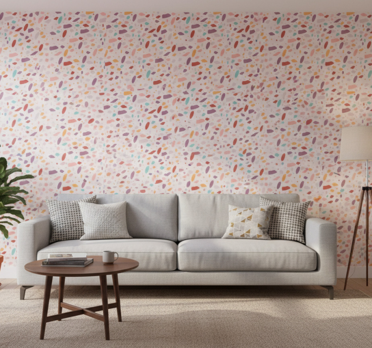 Marble wallpaper with colorful stone design - TenStickers