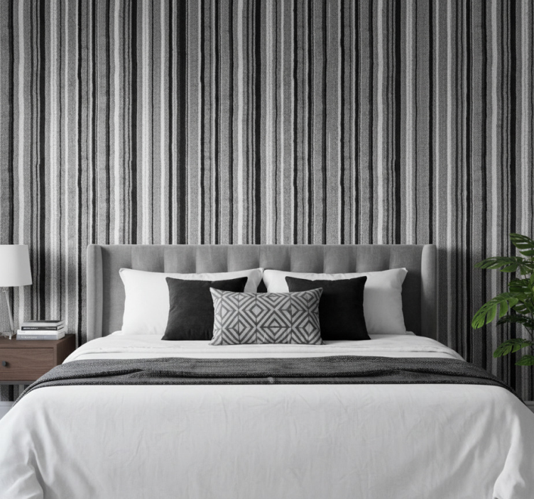 Textured wallpaper in sophisticated black and gray - TenStickers