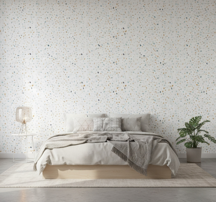 Textured wallpaper nordic style terrazzo design - TenStickers