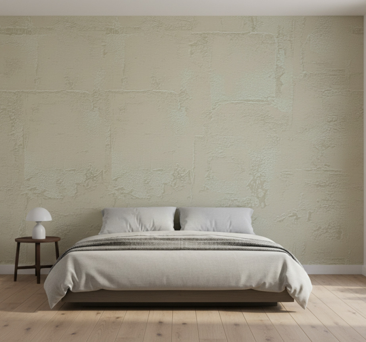 Textured wallpaper taupe stucco design - TenStickers