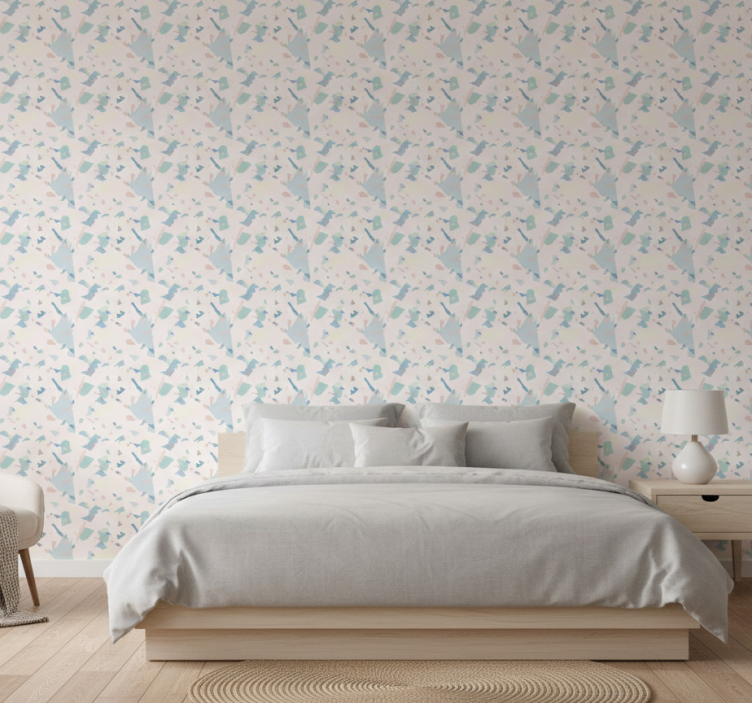 Textured wallpaper terrazzo tiles and slabs - TenStickers