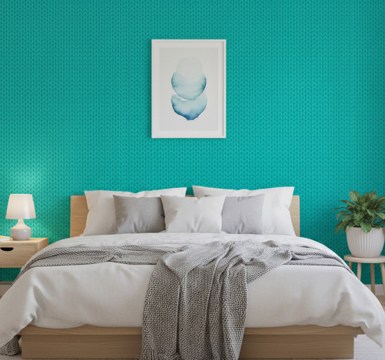 Textured wallpaper with blue ropes design - TenStickers