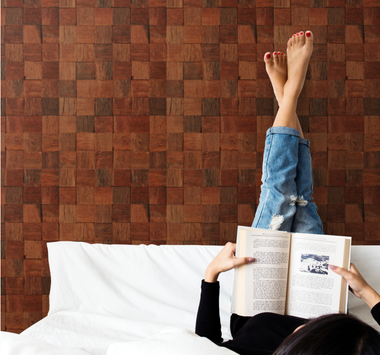 Textured Wooden Surface wood effect  wallpaper - TenStickers