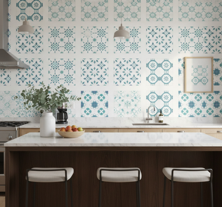 Tile wallpaper elegant tiles - TenStickers