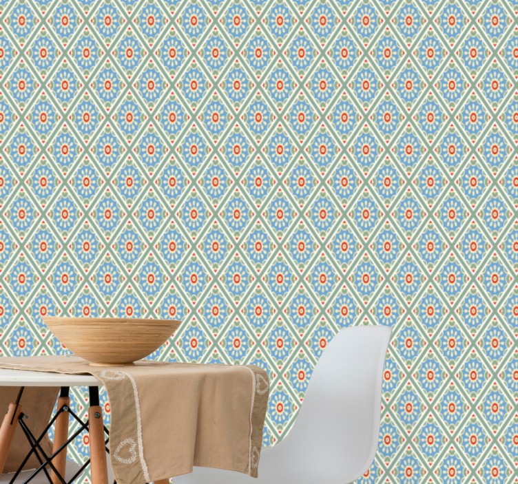 Tile wallpaper geometric tile essence - TenStickers