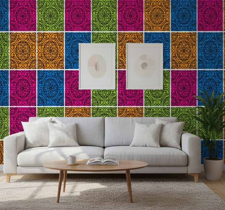 Tile wallpaper mandala designs - TenStickers