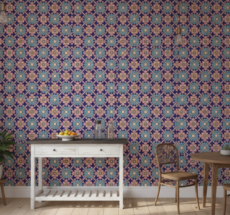 Tile wallpaper mediterranean style design - TenStickers