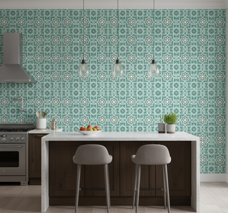 Tile wallpaper moroccan design - TenStickers