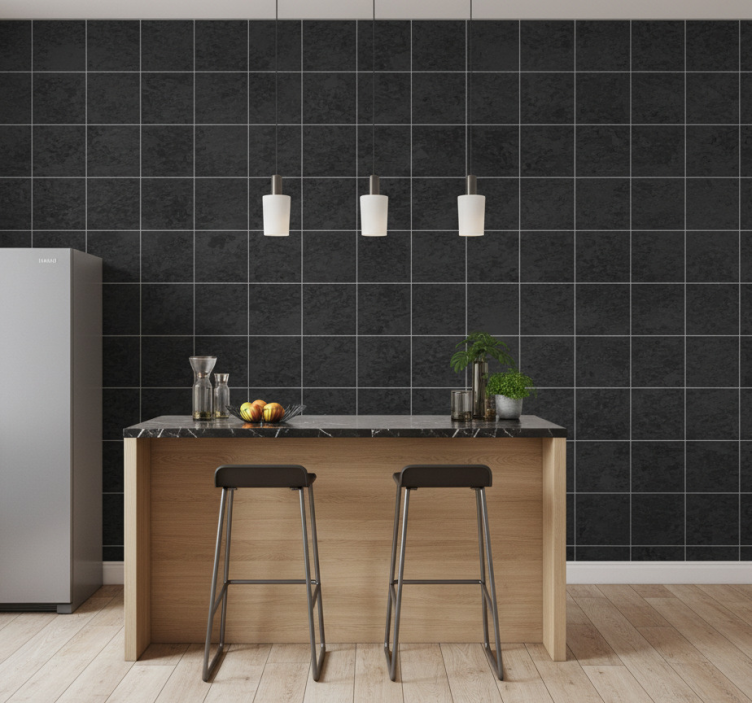 Rusty squares tile wallpaper - TenStickers